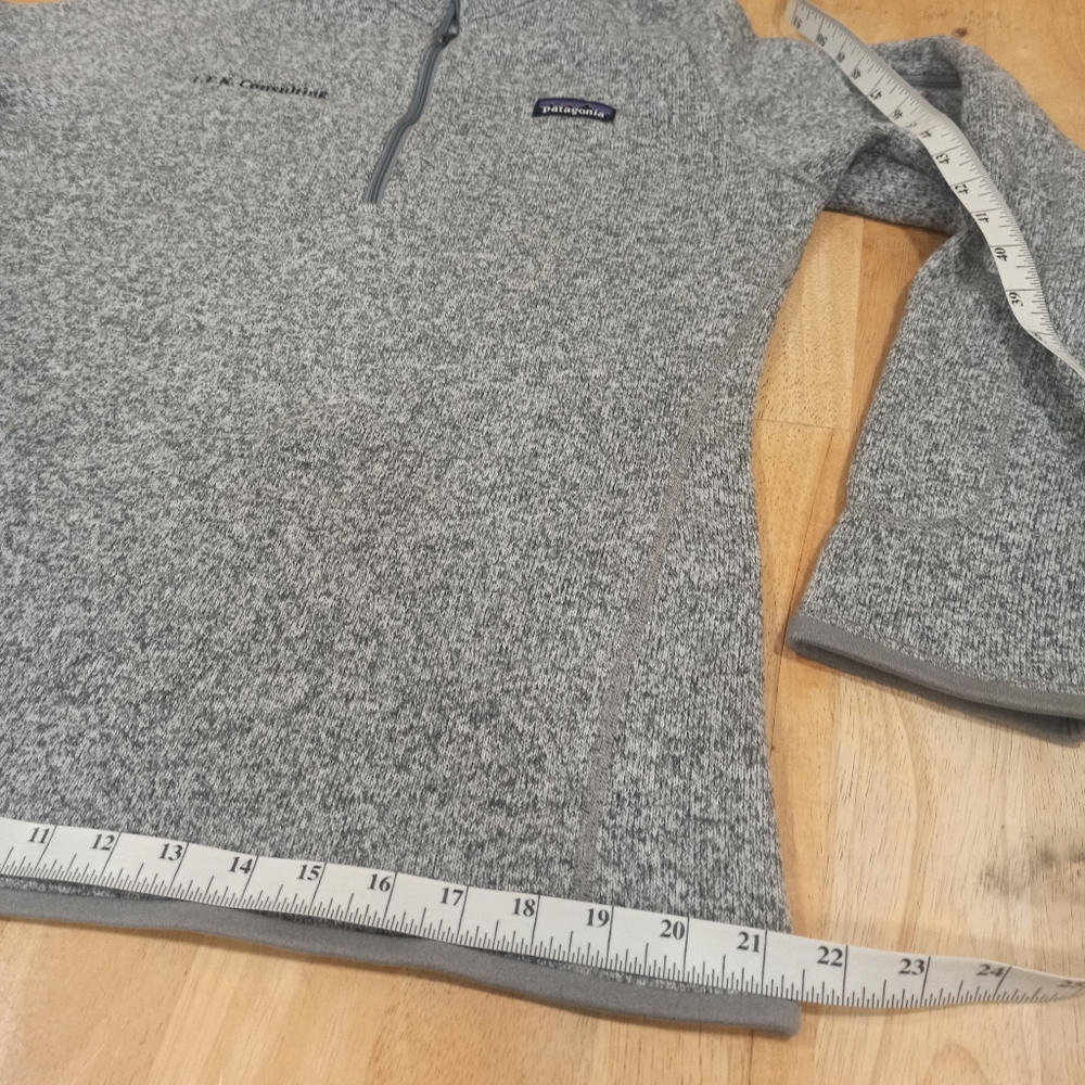 patagonia women's pullover better sweater quarter zip size medium gray color - Picture 15 of 16